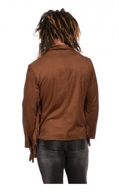 W5335-54 braun-bunt Herren Hippie Bluse-Hemd Party Kostüm Gr.54 - 2