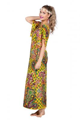 W4906-46 mehrfarbig Damen Hippie Kostüm Kleid Gr.46 - 1