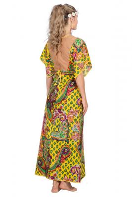 W4906-46 mehrfarbig Damen Hippie Kostüm Kleid Gr.46 - 2