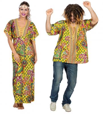 W5906 mehrfarbig Herren Hippie Bluse-Hemd Party Kostüm - 3