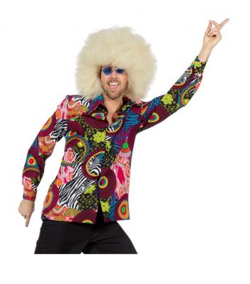 W3303890 mehrfarbig Herren Disco Hippie Bluse-Hemd Party Kostüm - 0