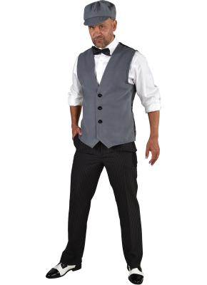 M220245-XL-XXL grau-schwarz Herren 1920 er Jahre Mann Kostüm Gr.XL-XXL=60-62 - 1