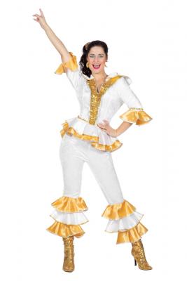 W4736 weiß-gold Damen Disco Queen Donna