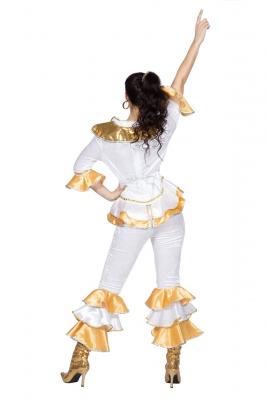 W4736 weiß-gold Damen Disco Queen Donna - 2