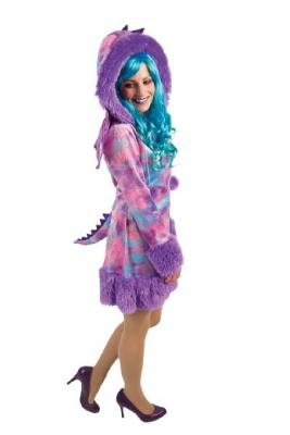 Oh3028-36-38 lila-pink Damen Chinesischer Drache Drachen Kostüm Gr.36-38 - 1