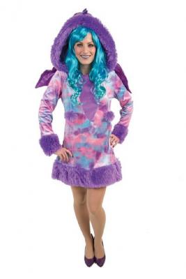 Oh3028 lila-pink Damen Chinesischer Drache Drachen Kostüm - 0