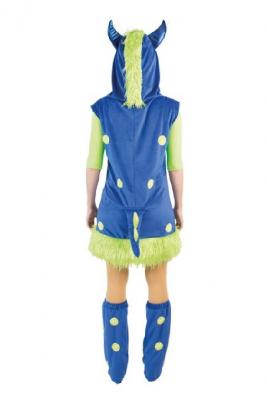 Oh3032-36-38 blau Damen Monsterkleid Gr.36-38 - 1