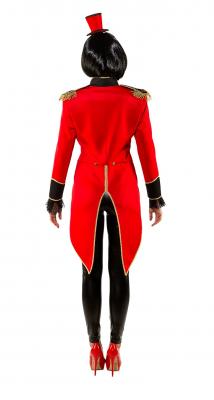 O9834-34-36 rot-schwarz Damen Zirkus Direktorin Frack Gr.34-36 - 2