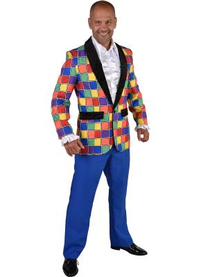 M220283-L bunt-milticolor karriert Herren Sakko Gr.L=56 - 1