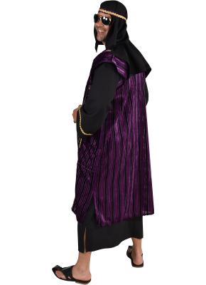 M220258-M schwarz-lila Herren Scheich Kostüm Gr.M=52 - 1