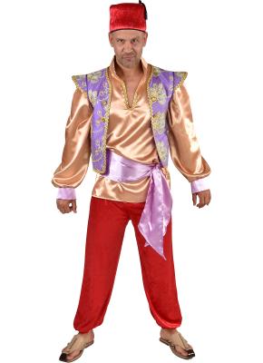 M220257 rot-gold-lila Herren Bollywood Sultan Maharadscha Kostüm - 0