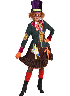 M220122 bunt-mehrfarbig Damen Verrückte Hutmacherin Kleid - 0