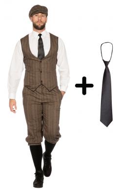 W3303760+O22546 beige-braun Herren 1920 er Jahre Mann Kostüm John