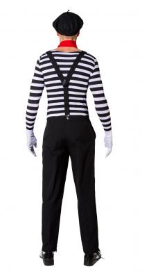 O40130-L-XL schwarz-weiß gestreift-geringelt Damen Herren Langarm Body Gr.L-XL - 2