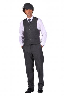 T3066-1600-56 grau-schwarz Herren Weste Peaky blinder Gr.56 - 1