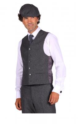 T3067-1600 grau Herren Krawatte Peaky blinder - 3