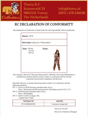 T3279-116-128 beige langarm Kinder Junge Indianer Gr.116-128 - 2