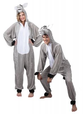 B88010-165 grau-weiß Kinder Damen Herren Esel Overall-Kostüm bis max.165 cm Körpergröße - 2