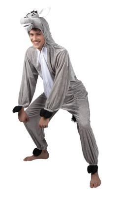 B88010-165 grau-weiß Kinder Damen Herren Esel Overall-Kostüm bis max.165 cm Körpergröße - 3