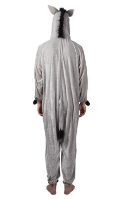 B88010-165 grau-weiß Kinder Damen Herren Esel Overall-Kostüm bis max.165 cm Körpergröße - 4