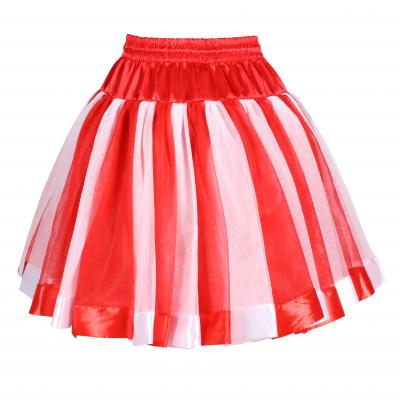 T2935-0502 rot-weiß Damen Petticoat-Unterrock Tubles Einheitsgröße