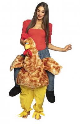 B88087-L-XL beige-gelb Huhn CARRY ME Huckepack trag mich Kostüm Gr.L-XL - 1