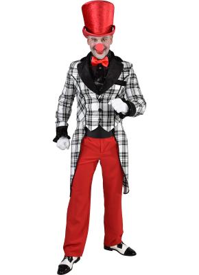 M220287-M schwarz-weiß kariert Herren Frack Clown Pierrot Gr.M=52 - 3