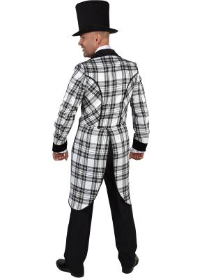 M220287-XXL schwarz-weiß kariert Herren Frack Clown Pierrot Gr.XXL=62 - 2