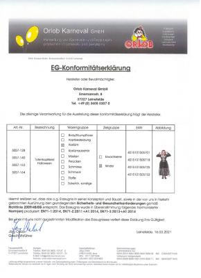 O5057-164 schwarz-weiß Kinder Mädchen Totenkopfkleid Skelett Gr.164 - 3