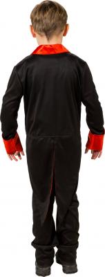 O5026 schwarz-weiß Kinder Junge Frack und Overall mit Skelett - 3