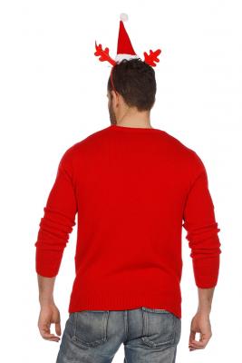 W7822-XL rot Damen Herren Weihnachtspulli Rentier Gr.XL - 3