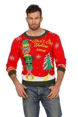 W7819-M rot Damen Herren Weihnachtspulli Weihnachtselfe Gr.M - 2