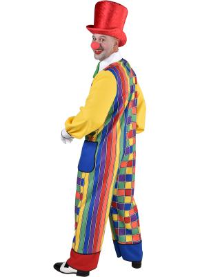 M220284-XS-S bunt-mehrfarbig Herren Clown Kasper Harlekin Overall Kostüm Gr.XS-S=46-48 - 1