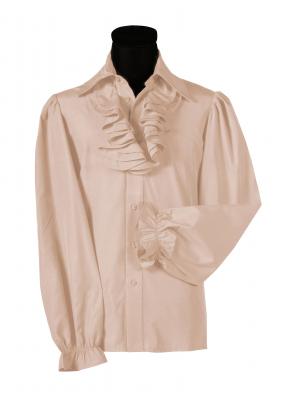 T2964-2200 ecru-beige Herren Piraten-Barock Rüschenhemd Deluxe - 0