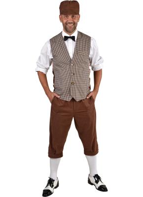 M220922 braun Herren 1920 er Jahre Mann Kostüm 3 teilig