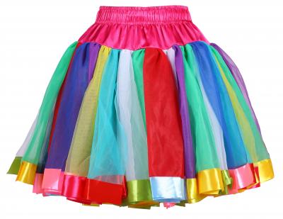 T2935-9900 bunt Damen Petticoat-Unterrock Tubles Einheitsgröße