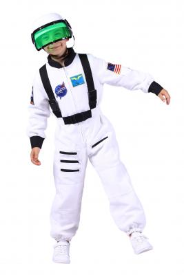 T3054 weiß Kinder Mädchen Junge Astronauten Kostüm Luxus