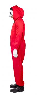 O7987 rot Damen Bankräuber Kostüm Overall - 1