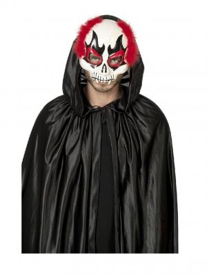 W34533 weiß-rot-schwarz Damen Herren Clown-Halloween Maske Halbmaske - 0