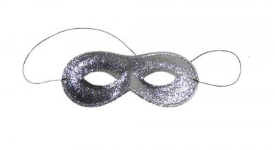Fu61380-1 silber Kinder Damen Herren Augen Maske Glitter