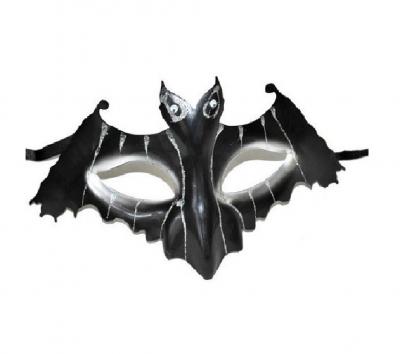 Fu617252 schwarz Damen Herren Fledermaus Maske Halbmaske