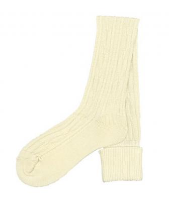 O40115-39-42 creme-weiß Herren Kniestrümpfe Herrenkniestrümpfe Strümpfe Gr.39-42 - 1