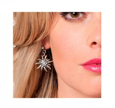 W33125 silberfarbig Damen Edelweiß Ohrstecker