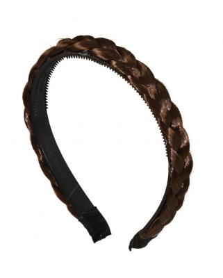 O21324.03 braun Damen Trachten Haarreif geflochten