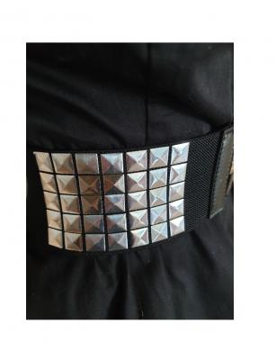 Fu608649 schwarz Damen Nieten Gürtel Punkerin - 2