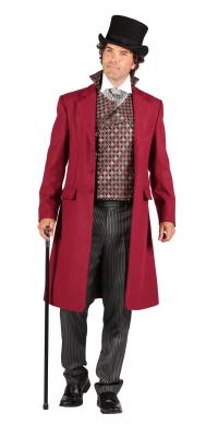 T2948-0800 weinrot Biedemeier Herr viktorianisches Kostüm - 0