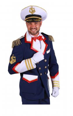 T3019 blau Herren Kapitänsjacke Kapitäns Kostüm Sakko Jacket Mariene - 0