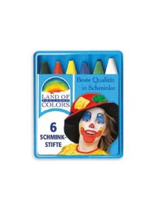 B30060 Kinder-Damen-Herren Make up Sticks 6 Schmink Stifte