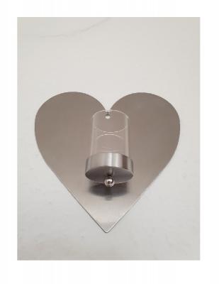GI14 silberfarbend Herz Teelichthalter zum Hängen
