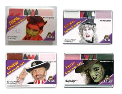 F30580 Kinder-Damen-Herren Schmink-Set Black & White - 1